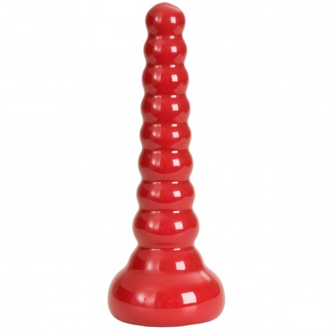 Ребристая анальная втулка Red Boy Anal Wand Butt Plug - 21,3 см.