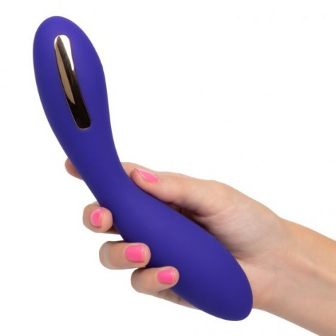 Фиолетовый вибратор с электростимуляцией Intimate E-Stimulator Wand - 21,5 см.